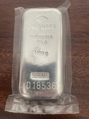 Silberbarren 1kg 1000g degussa - silberbarren,