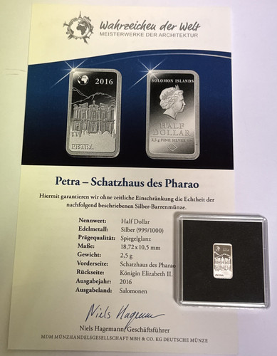 Silberbarren petra - silberbarren, "petra