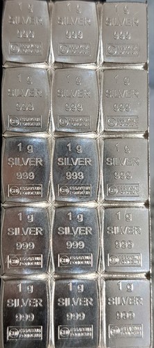 Silberbarren 999 1000 - 15,
