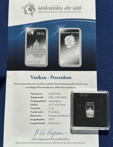 Silberbarren vatikan - silberbarren,