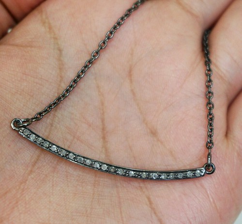 Diamant pavé barren anhänger - diamant,