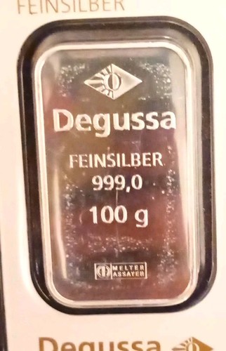 Degussa 100 silberbarren - degussa, g